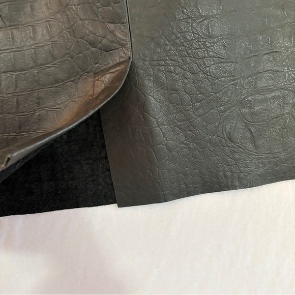 Stella Forest Black Crocodile Embossed Leather Womens Skirt Size 40 - Picture 6 of 11